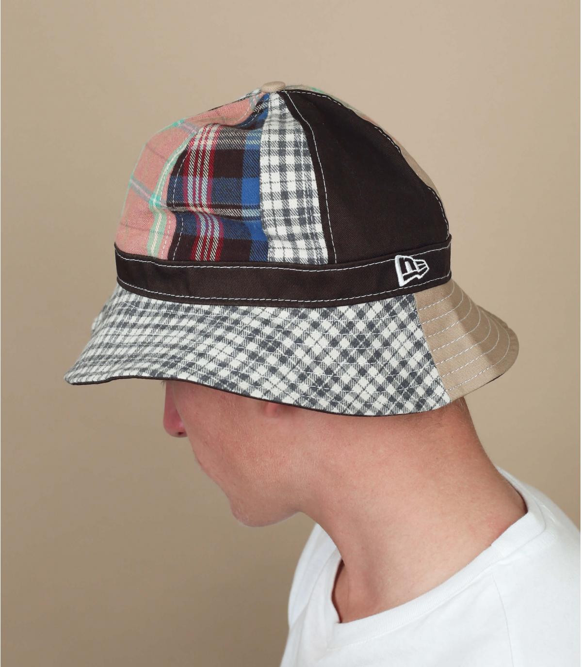 gorro pescador New Era marron Check Block Explorer brown